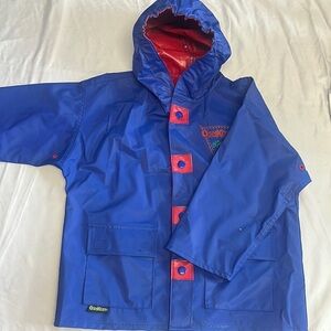 OshKosh B'gosh LIKE NEW Blue and Red Raincoat with Hood